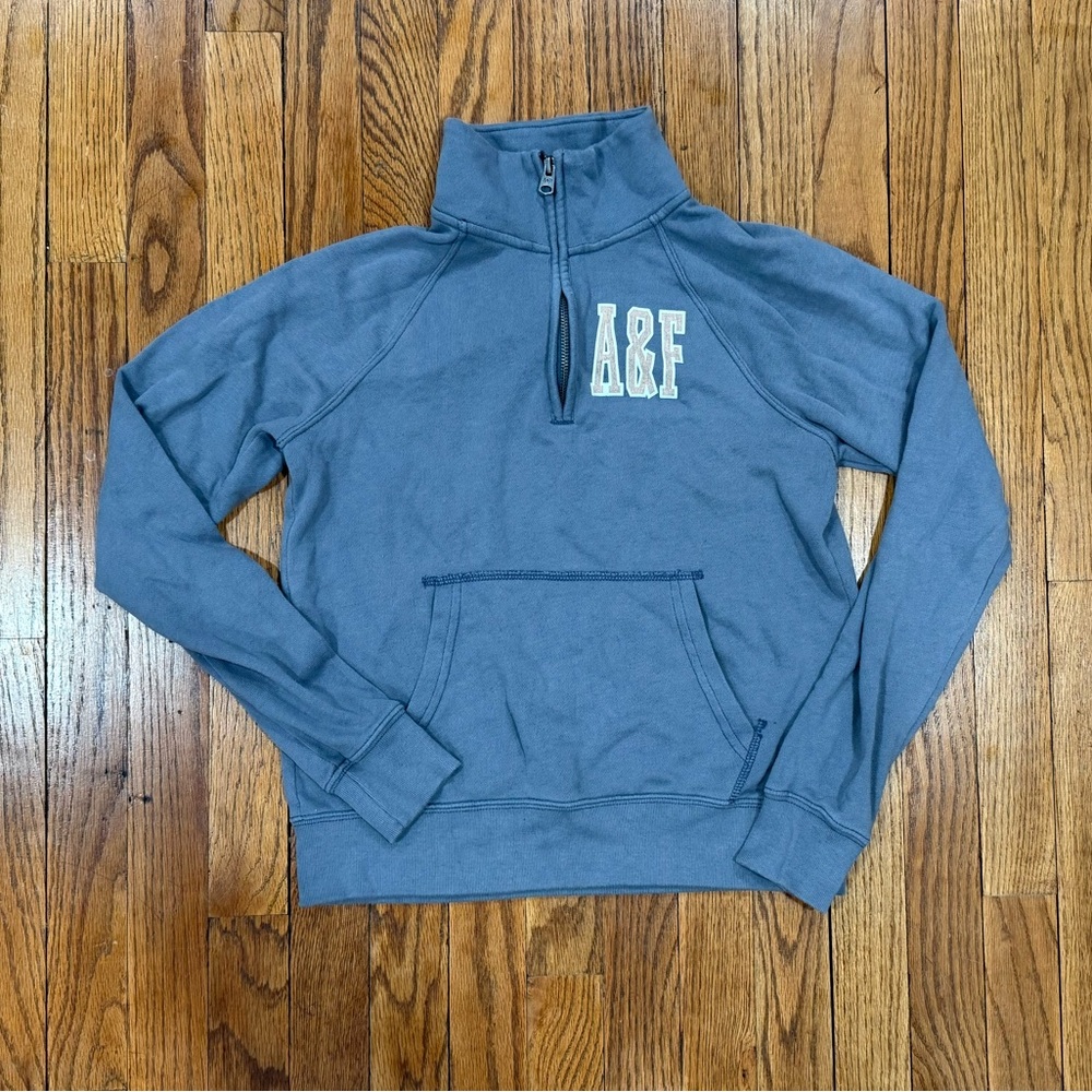 Abercrombie & Fitch Grey Pull Over Sweatshirt 1/2 Zip Women’s Size XS